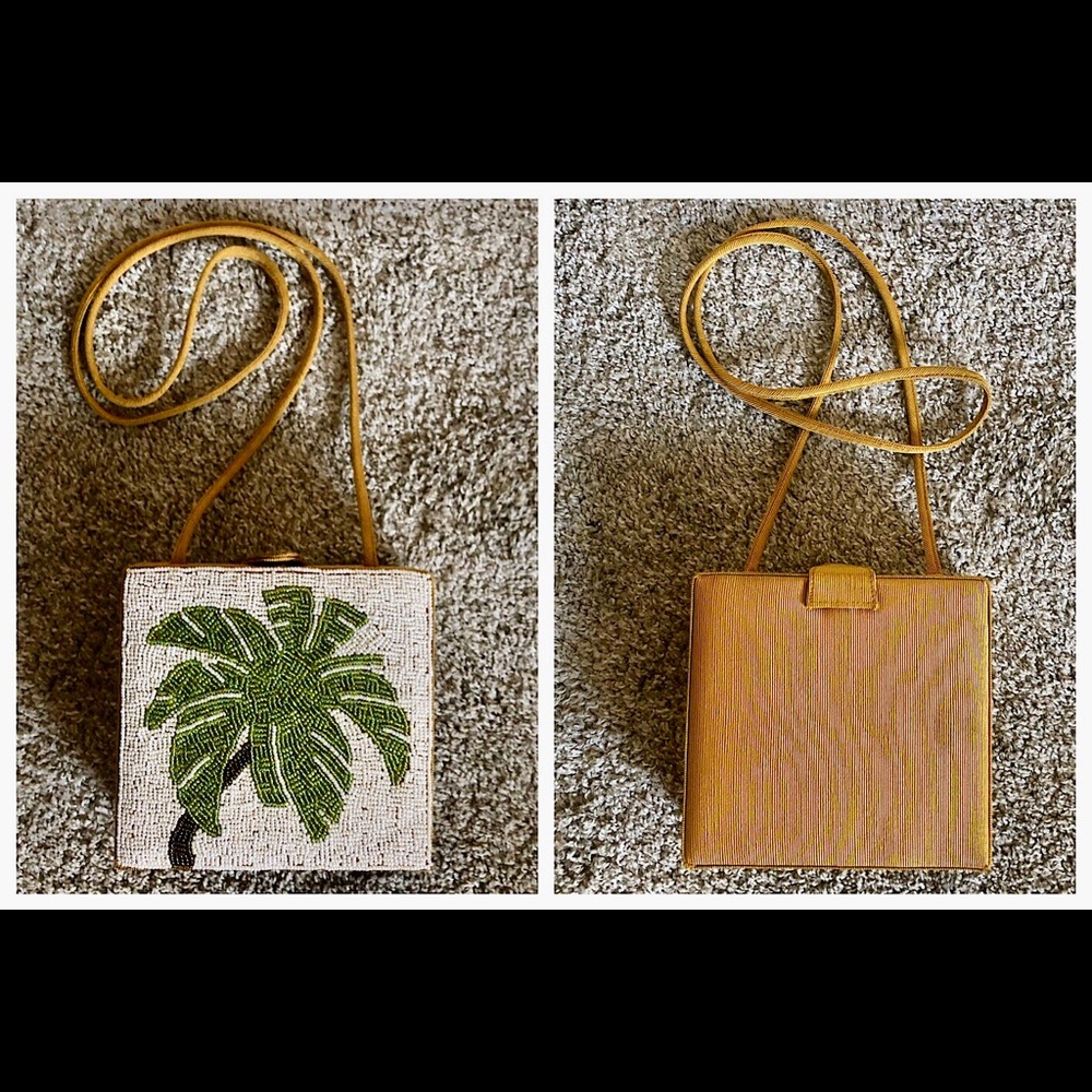 Tommy Bahama Beaded Palm Tree Crossbody Bag